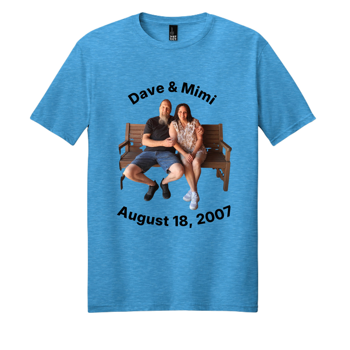 Heathered Bright Turquoise - DM108 - FRONT